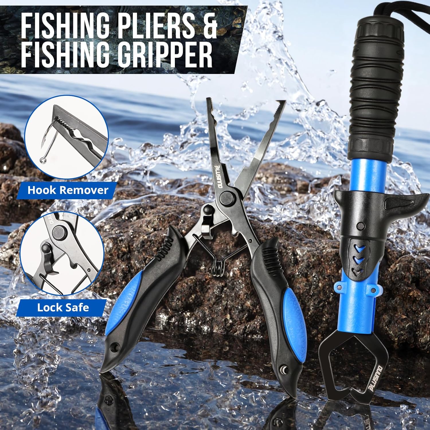 PLUSINNO Fishing Backpack with Tackle Boxes, Waterproof Sling Tackle Bag For Fishing Gear With Rod Holder,Gifts for Men - Image 4